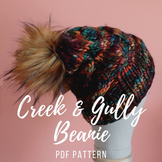 PDF PATTERN ONLY Creek & Gully Beanie