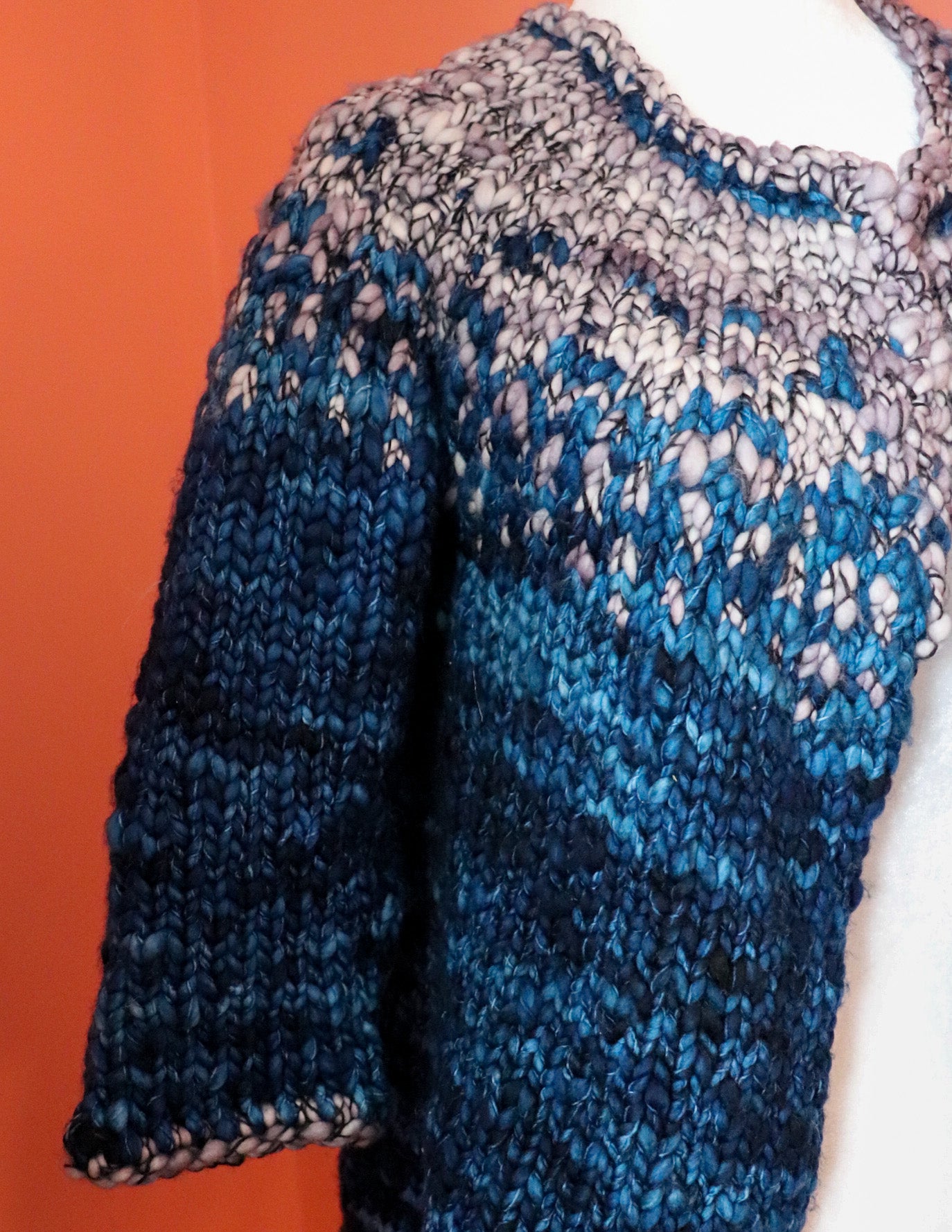 Crop Sleeve Colourwork Cardigan