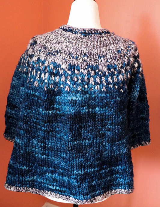 Crop Sleeve Colourwork Cardigan