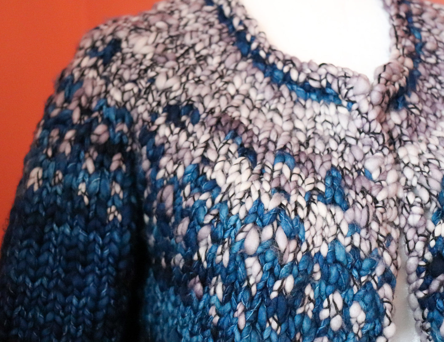 Crop Sleeve Colourwork Cardigan