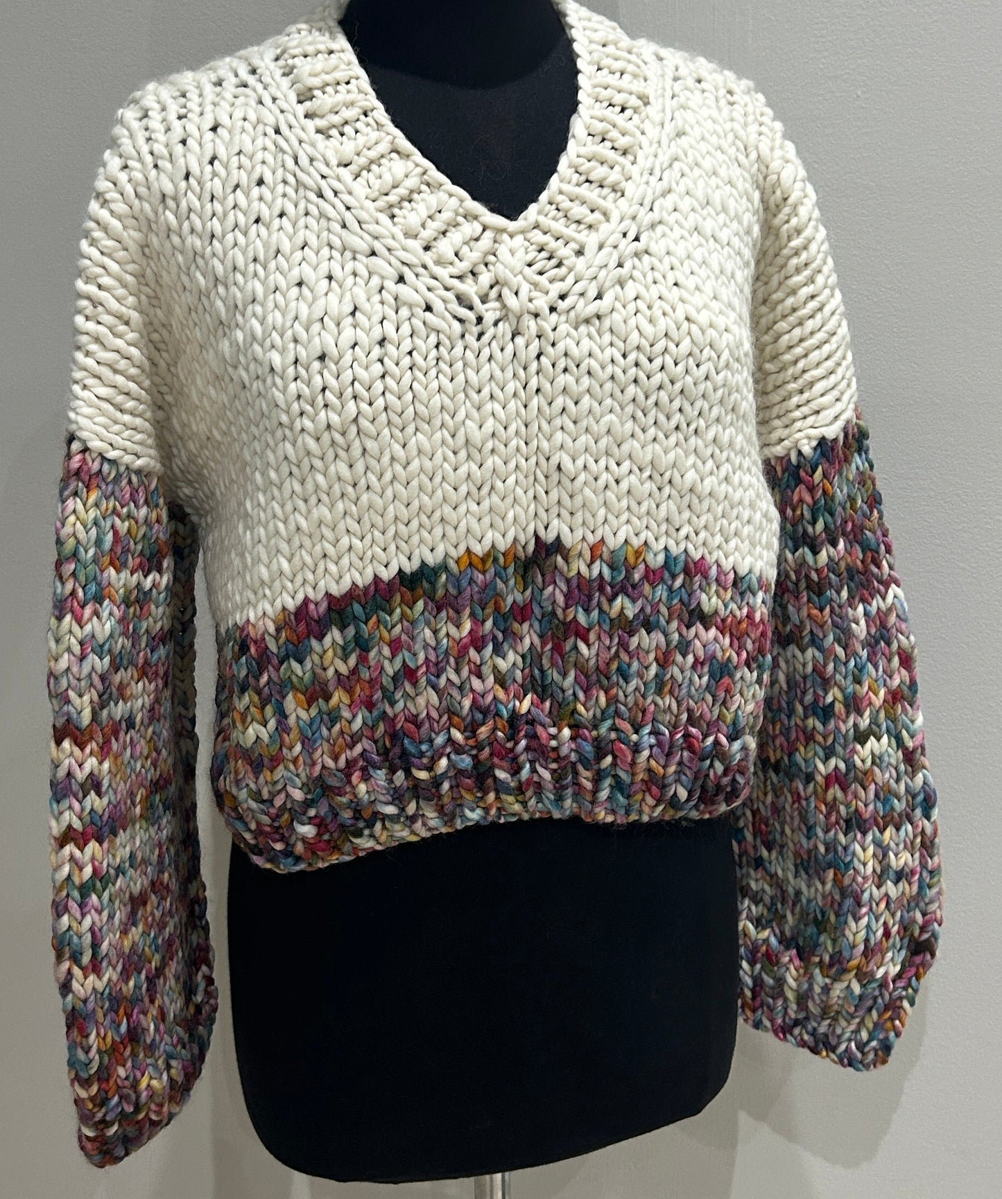 Lakeside Pullover Molino & Natural Blocked SMALL