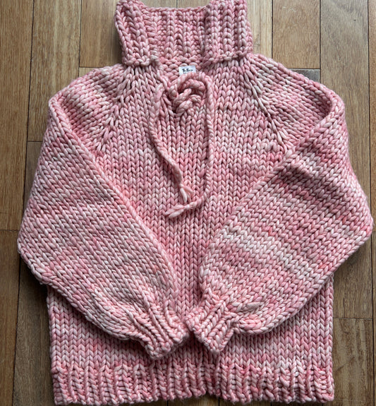 Fisherman's Pullover in Almond Blossom LARGE
