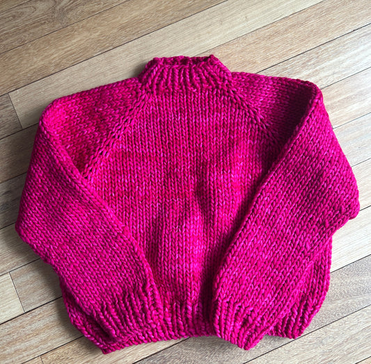 Pollett's Cove Pullover in Fuchsia LARGE
