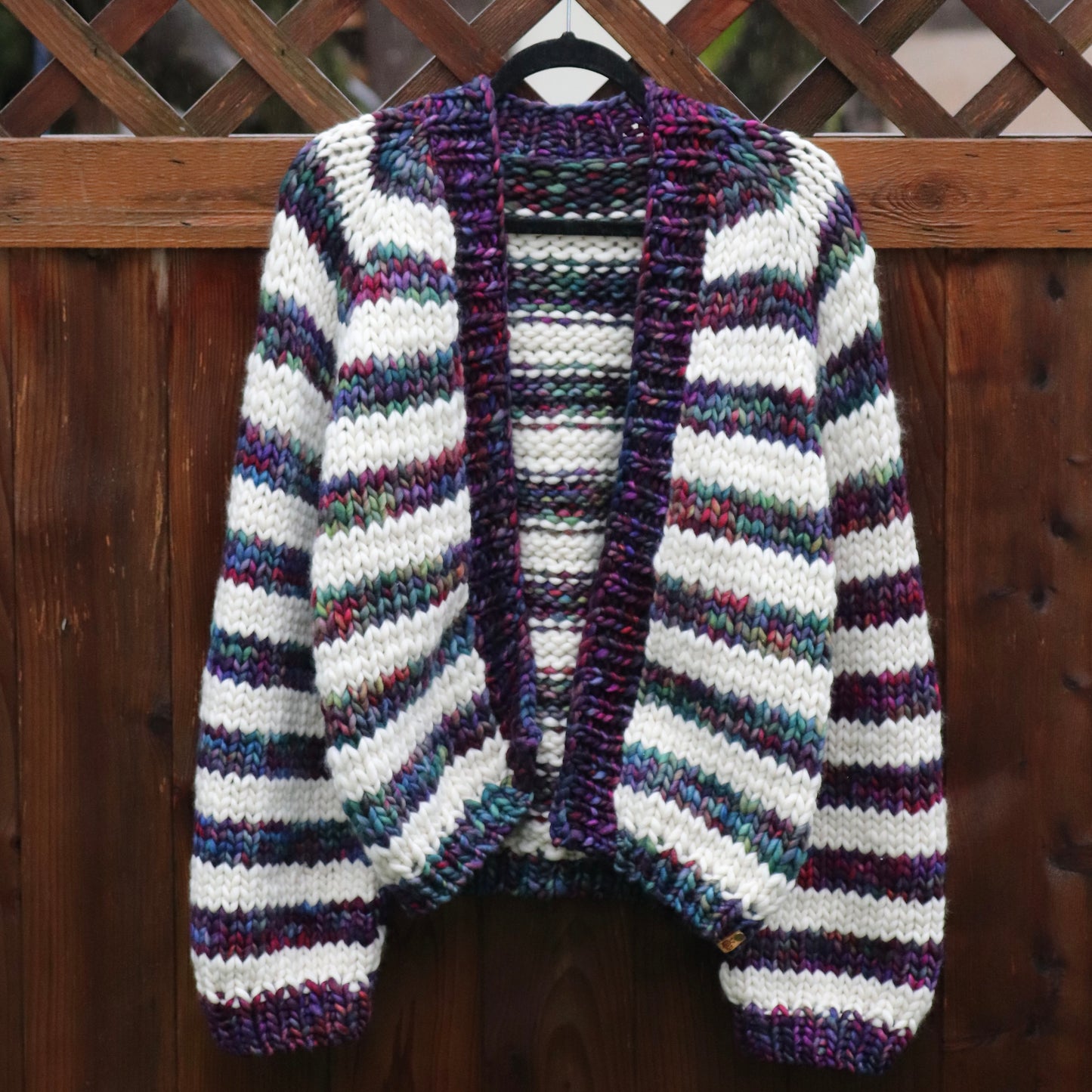 In To The Woods Cardigan- Stripped in Anniversario & Natural MEDIUM