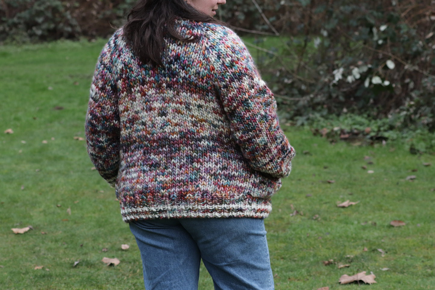 In To The Woods Cardigan- Molino & Natural in LARGE