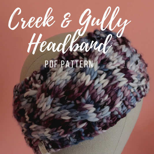 PDF PATTERN ONLY Creek & Gully Headband