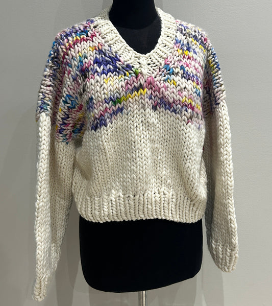 Lakeside Pullover Sprinkle & Natural SMALL