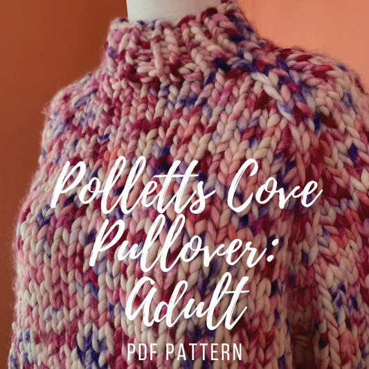 PDF PATTERN ONLY Polletts Cove Pullover Adult Version