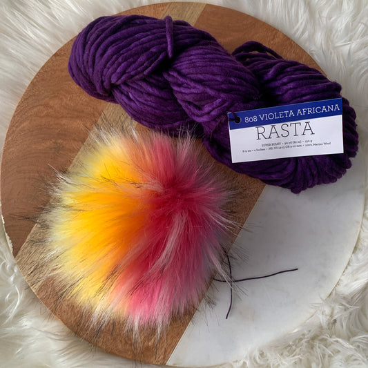 Knitting Kit: Violeta Africana in Rasta