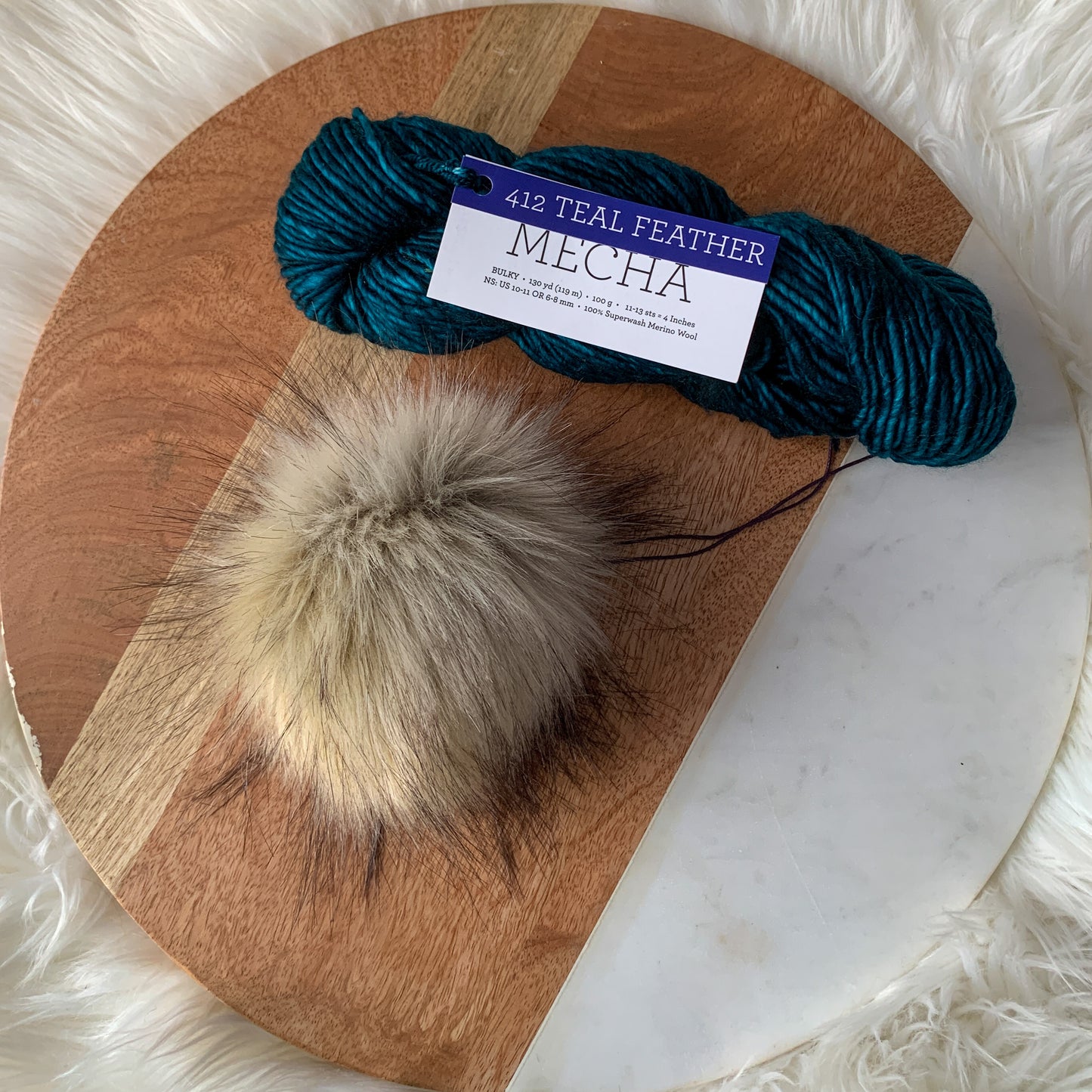 Knitting Kit: Teal Feather in Mecha