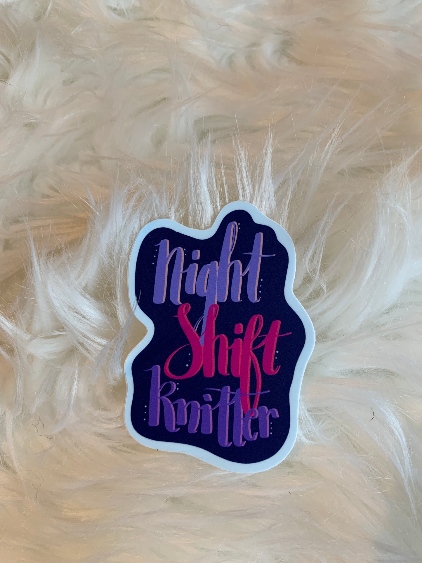 Night Shift Knitter Sticker